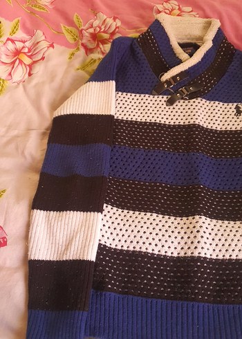 Çok Renkli Erkek Örgü Kazak - Görsel 5