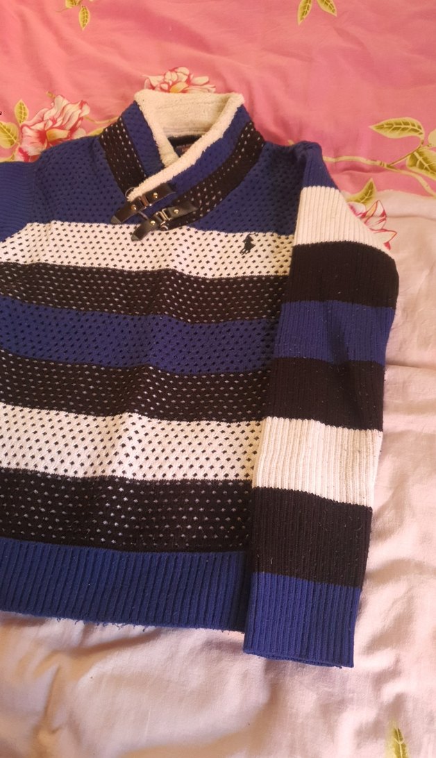Çok Renkli Erkek Örgü Kazak - Görsel 2
