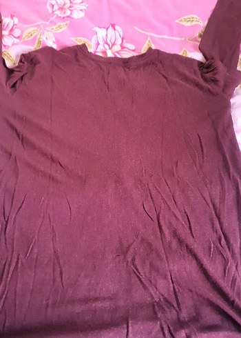 Bordo V Yakalı Salaş Hamile Tunik - Görsel 3