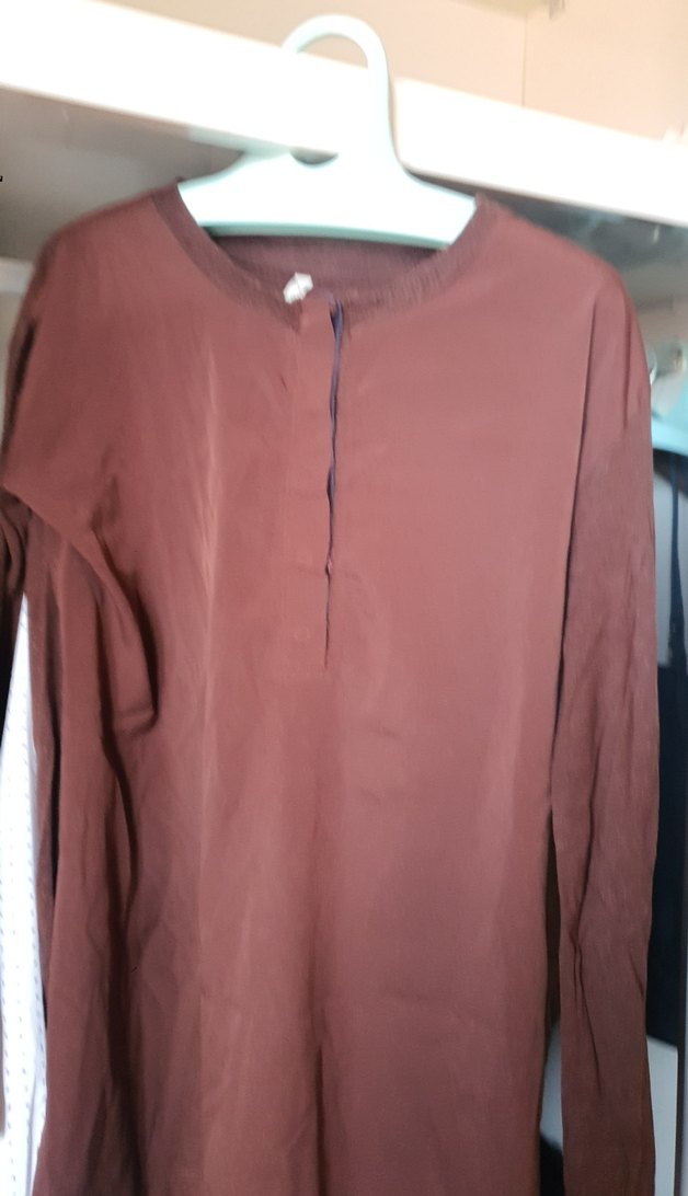 Bordo V Yakalı Salaş Hamile Tunik - Görsel 5