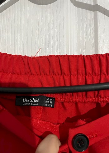 Bershka kırmızı kumaş pantolon - Görsel 2