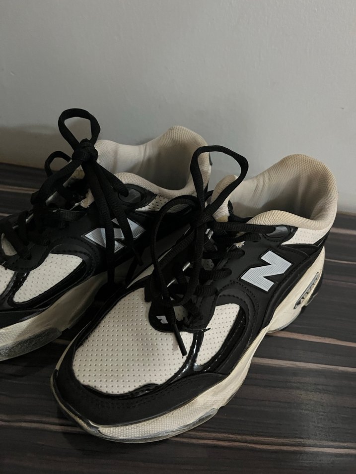 New balance 990v Beyaz Siyah Platform Topuklu Kadın Spor Ayakkab - Görsel 2
