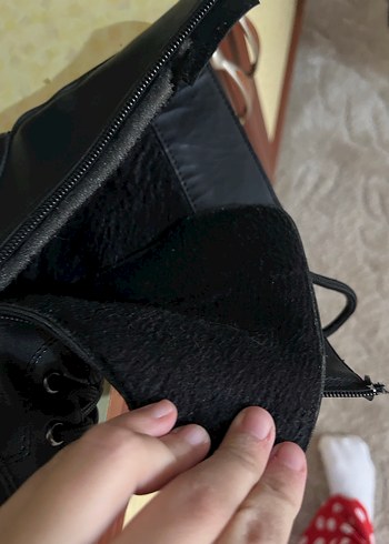 Siyah Deri Gotik Stiletto Topuklu Botlar - Görsel 3