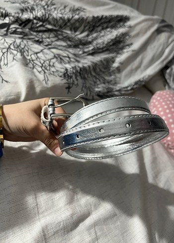 Gri Metal Tokalı Kadın Kemer - Görsel 2