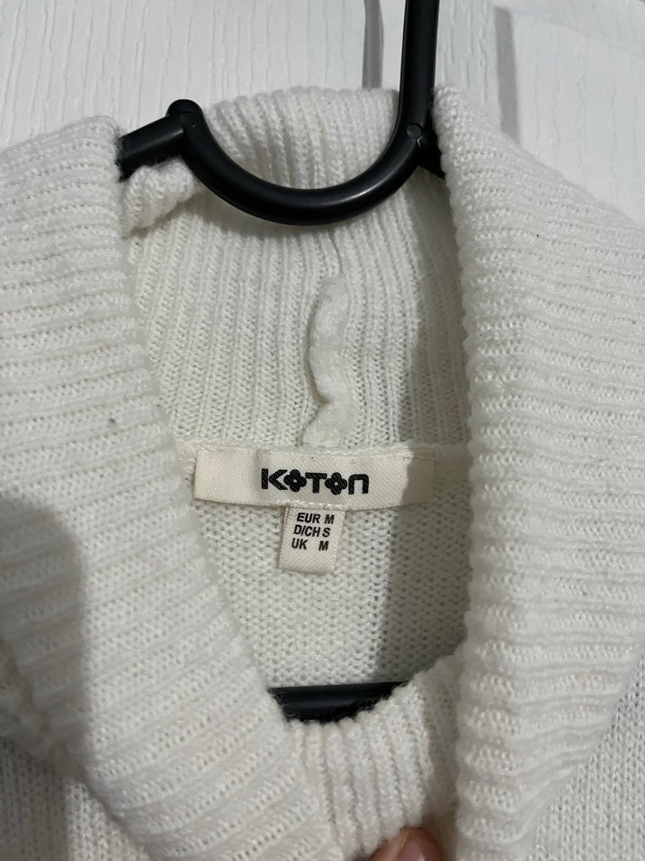 Koton beyaz yeşil desenli kazak - Görsel 2