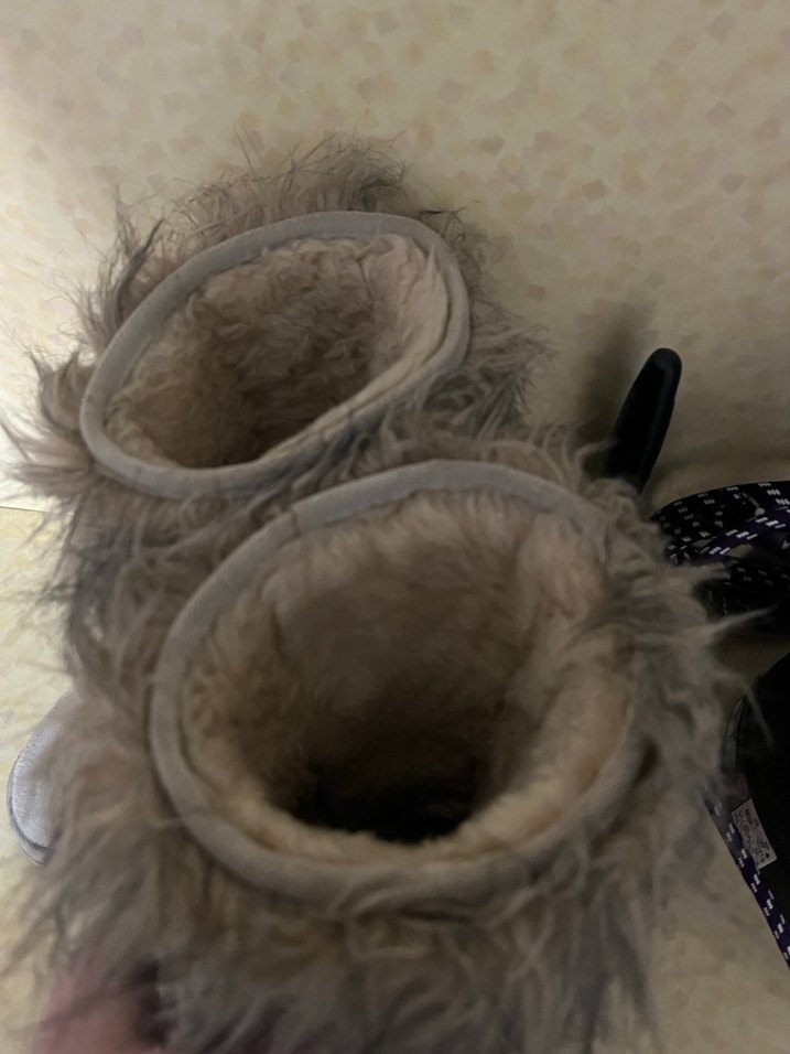 Ugg çift taraflı Bej Süet Kadın Bot, Kürklü, - Görsel 5