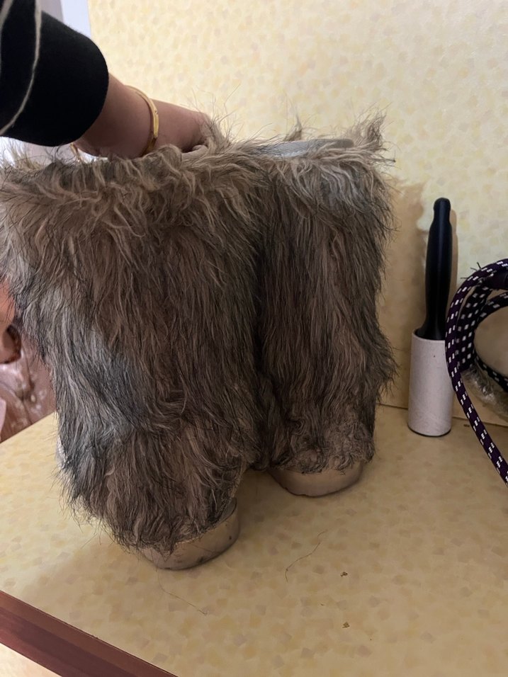 Ugg çift taraflı Bej Süet Kadın Bot, Kürklü, - Görsel 4