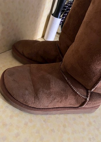 Ugg Kahverengi Süet Kürklü  Bot - Görsel 4
