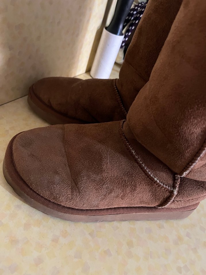 Ugg Kahverengi Süet Kürklü  Bot - Görsel 4