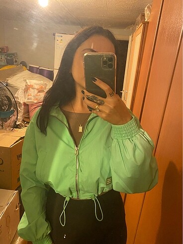 Crop ceket