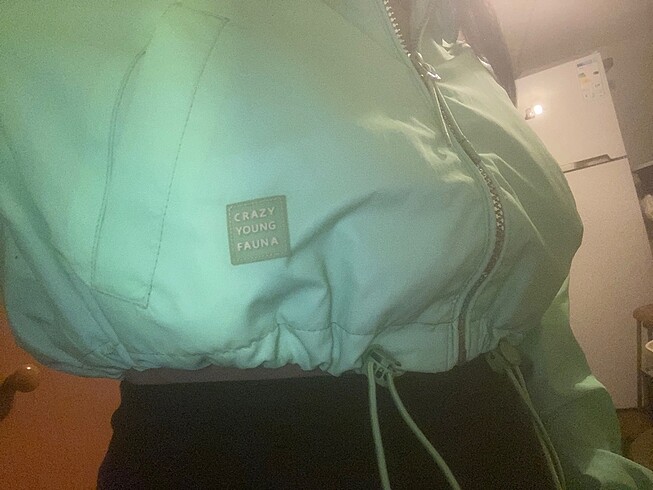 m Beden yeşil Renk Crop ceket
