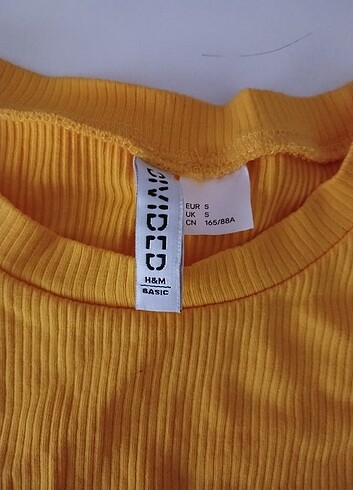 H&M sarı kısa kollu bluz