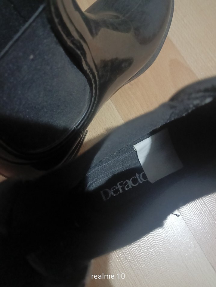 Siyah Parlak Rugan Stiletto Topuklu Bot - Görsel 3