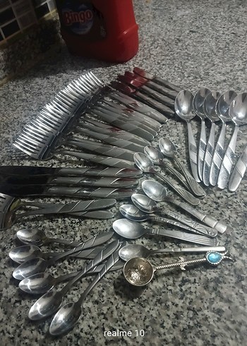 Gri Paslanmaz Çelik Çatal Bıçak Kaşık Seti - Görsel 3