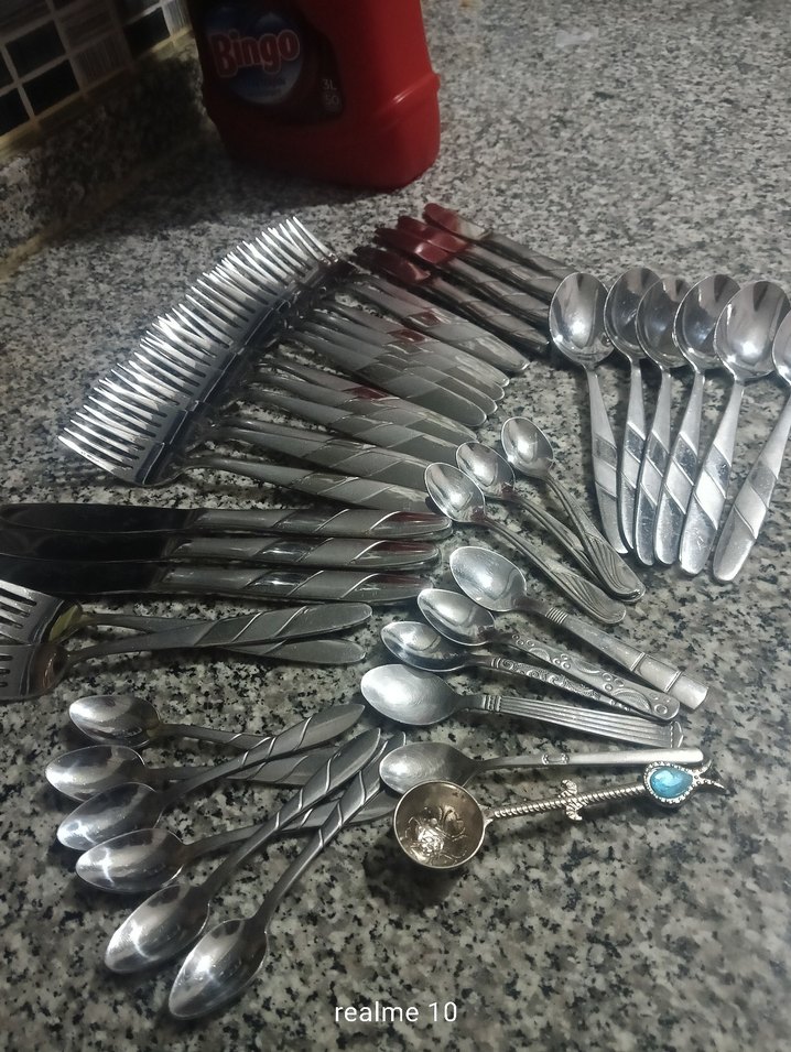 Gri Paslanmaz Çelik Çatal Bıçak Kaşık Seti - Görsel 3