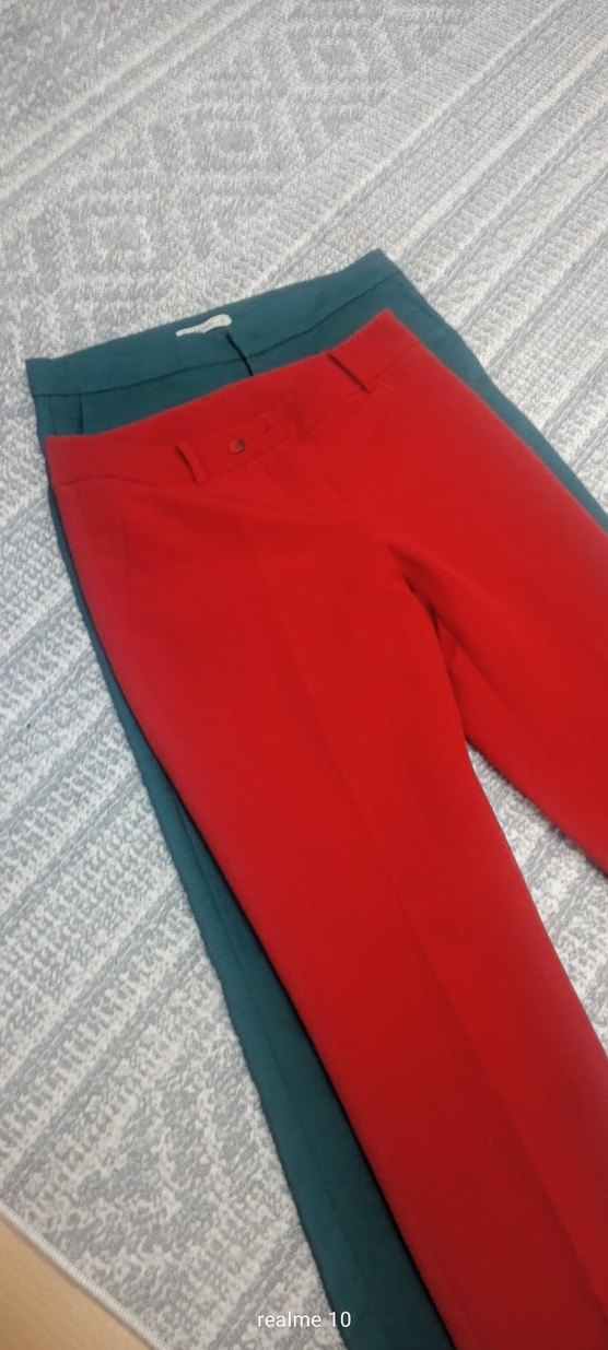 Kırmızı Kadın Regular Fit Kumaş Pantolon - Görsel 2