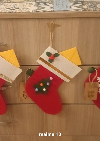 Renkli Yılbaşı Çorabı Süsleme - Görsel 2