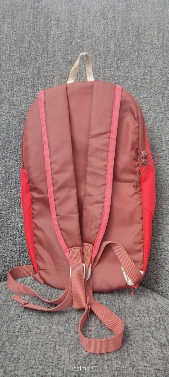 Kırmızı Fermuarlı spor Sırt Çantası - Görsel 5