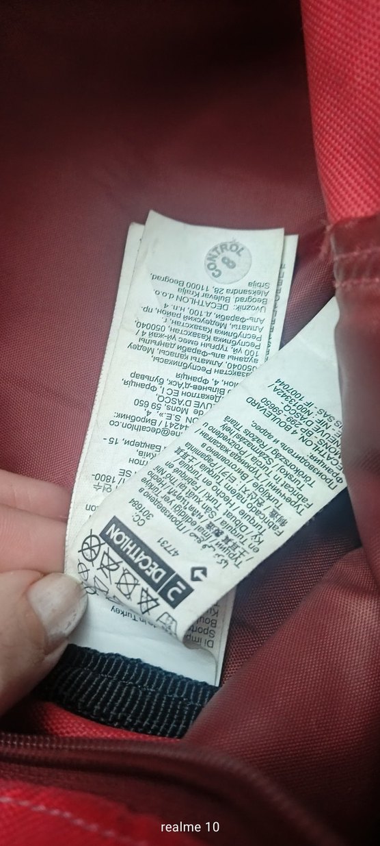 Kırmızı Fermuarlı spor Sırt Çantası - Görsel 4