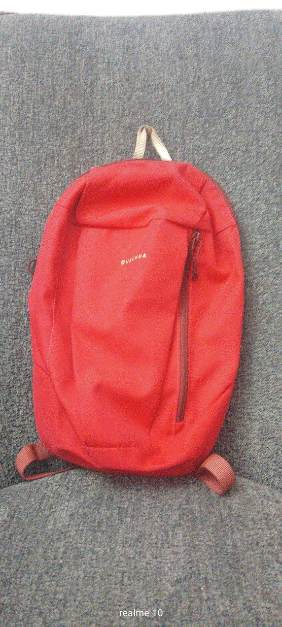 Kırmızı Fermuarlı spor Sırt Çantası - Görsel 2