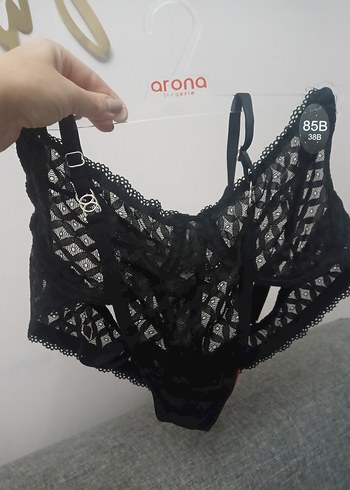 diğer Beden siyah Renk Arona Siyah Gotik Dantel Sütyen 85B