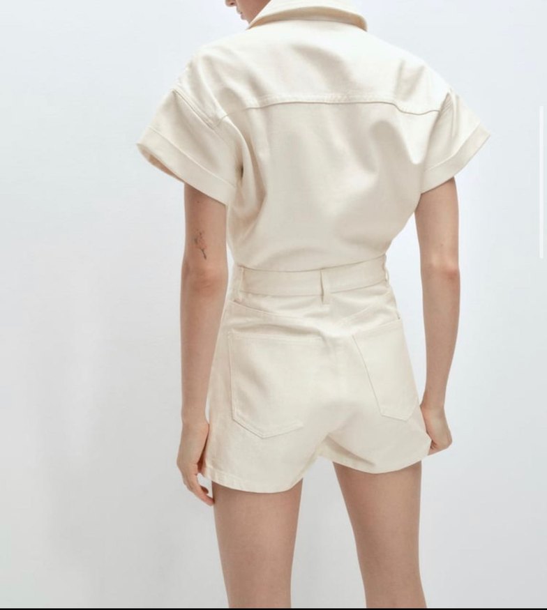 Zara parlak jean tulum - Görsel 3