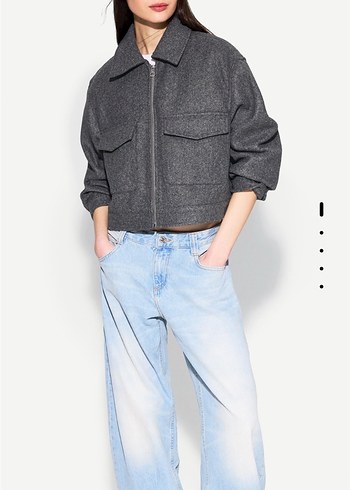 38 Beden gri Renk BERSHKA GRİ CEKET