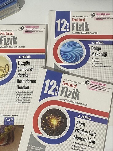Çap yayınları 12.sınıf fizik seti
