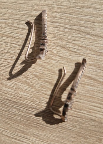 925 ayar gümüş Kadın küpesi - Görsel 6