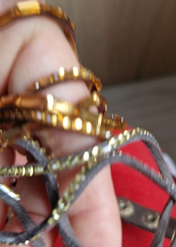 suni deri,  taşlı  Bohem Bileklik ,ikili fiyattır - Görsel 4