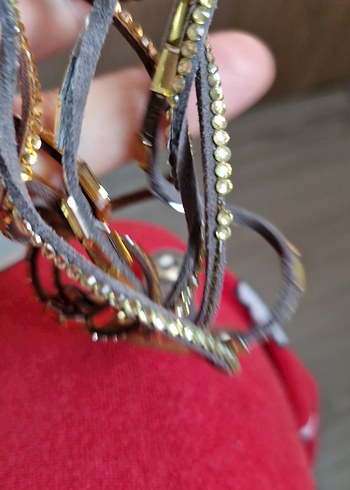 suni deri,  taşlı  Bohem Bileklik ,ikili fiyattır - Görsel 3