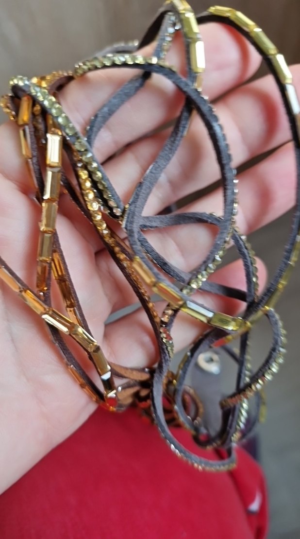 suni deri,  taşlı  Bohem Bileklik ,ikili fiyattır - Görsel 2