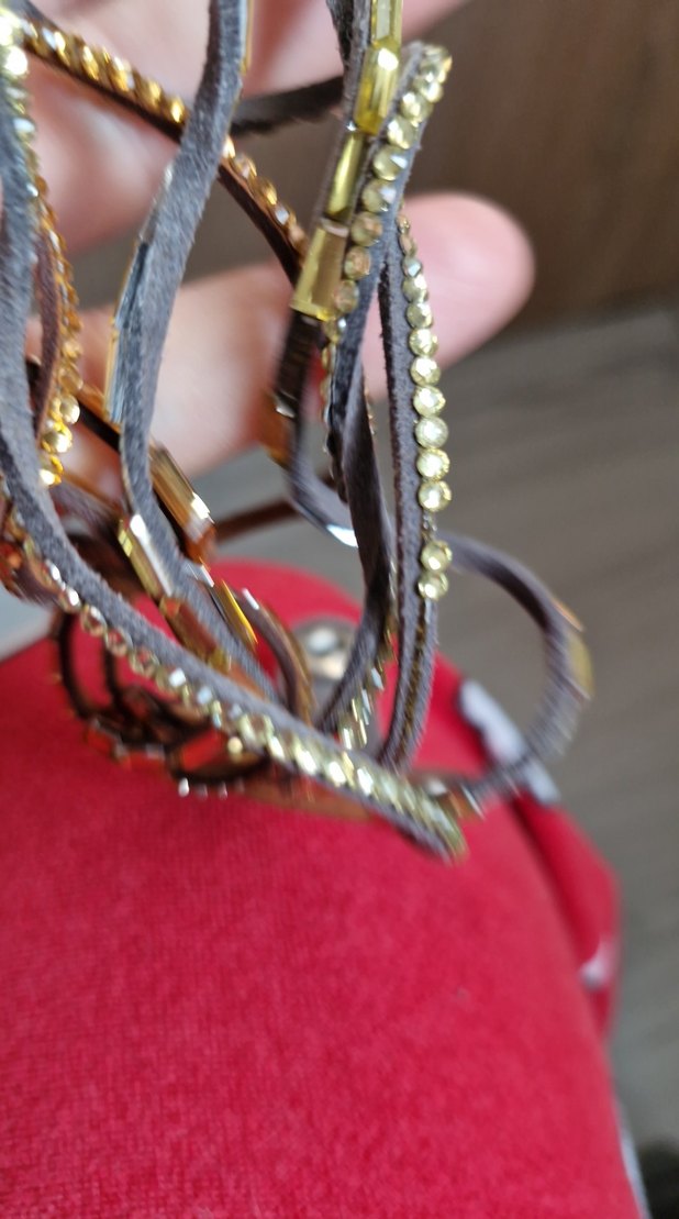 suni deri,  taşlı  Bohem Bileklik ,ikili fiyattır - Görsel 3