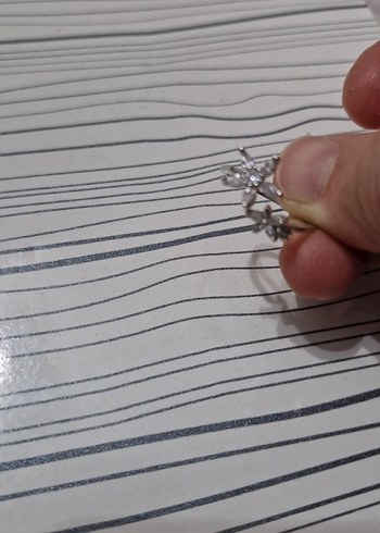 Zirkonyum Taşlı Çiçekli Ayarlanabilir Kadın Yüzük (gümüş değil) - Görsel 6