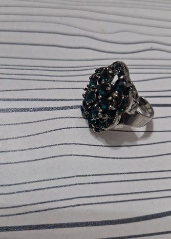 Zümrüt Yeşili Taşlı Ayarlanabilir Kadın yüzüğü - Görsel 7