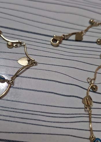 Altın Renk Uzun Zincir Detaylı Kadın Kolye - Görsel 4