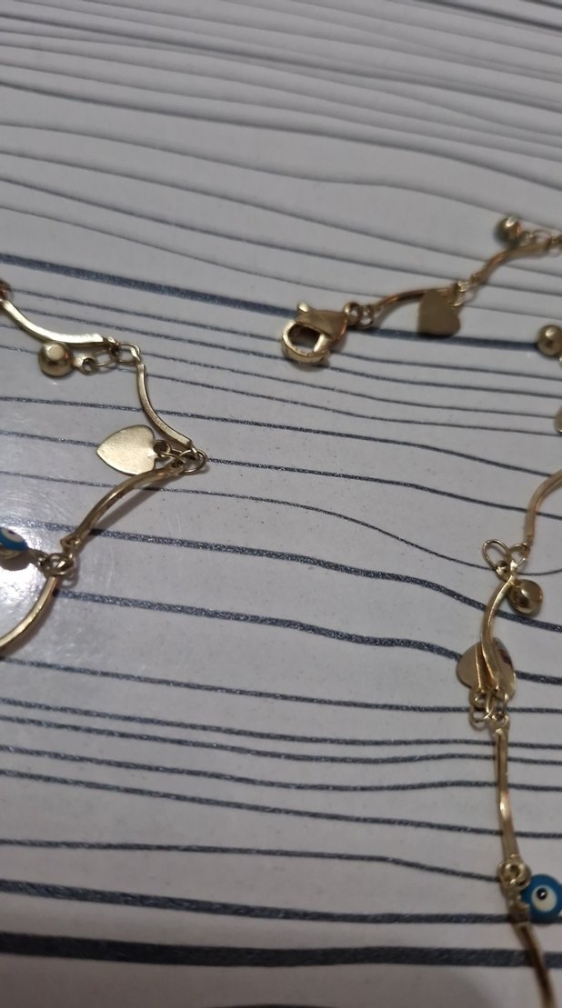 Altın Renk Uzun Zincir Detaylı Kadın Kolye - Görsel 4