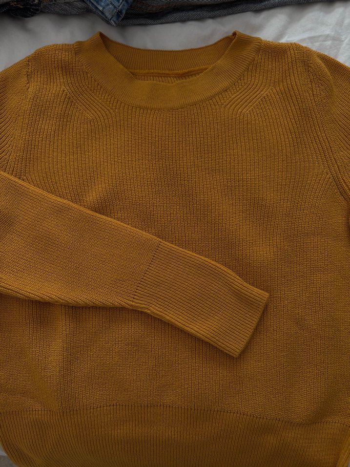 Kahverengi Örgü Kadın Kazak - Görsel 2