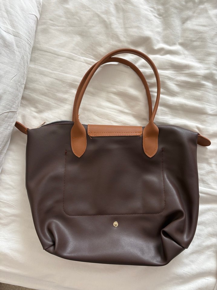 Kahverengi Deri Kadın Omuz Çantası - Görsel 2