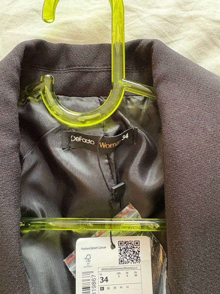 Düğmeli Siyah Kadın Blazer Ceket - Görsel 3