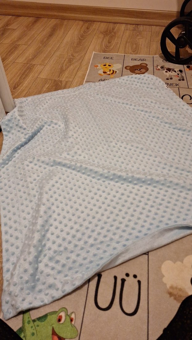 Pastel Mavi Çocuk Battaniyesi nohut battaniye - Görsel 3