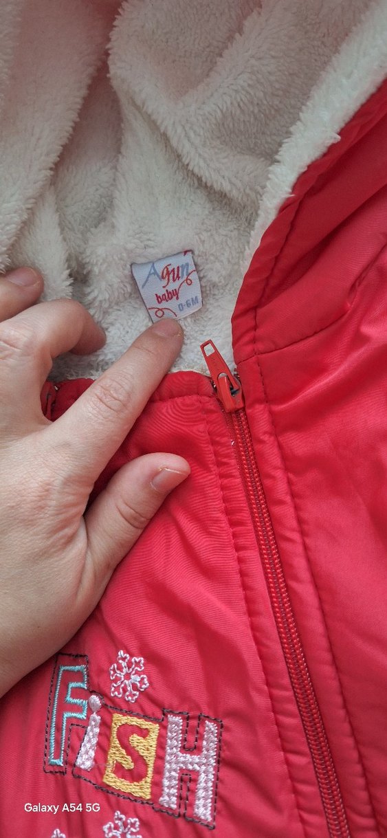 Kız Bebek Kırmızı Nakışlı Fermuarlı Tulumu - Görsel 2