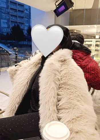 Trendyol & Milla Beyaz Kadın Midi Boy Kürk Detaylı Mont