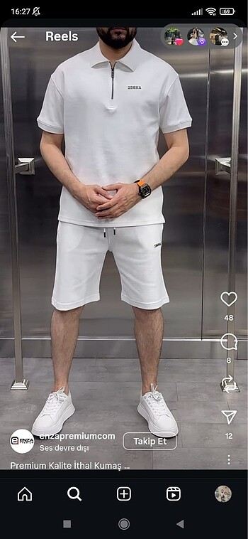 Zegna şort takım