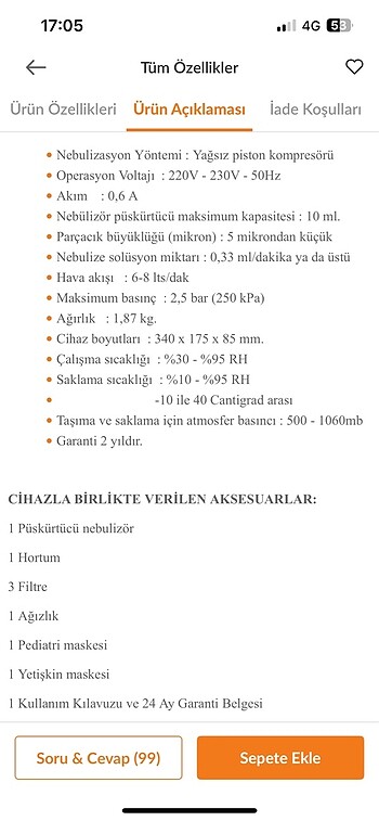 Nebulizatör yenidir sadece kapağı kırık çalışmasında hiç bir sor