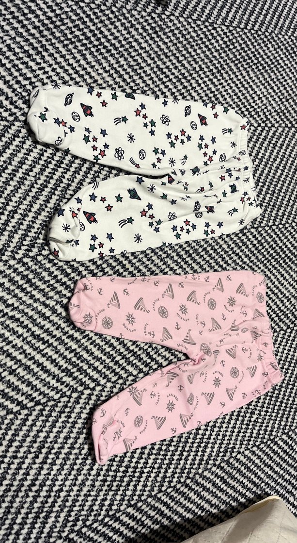 Kız Çocuk Renkli İşlemeli Taytlar Dantel Detaylı - Görsel 3