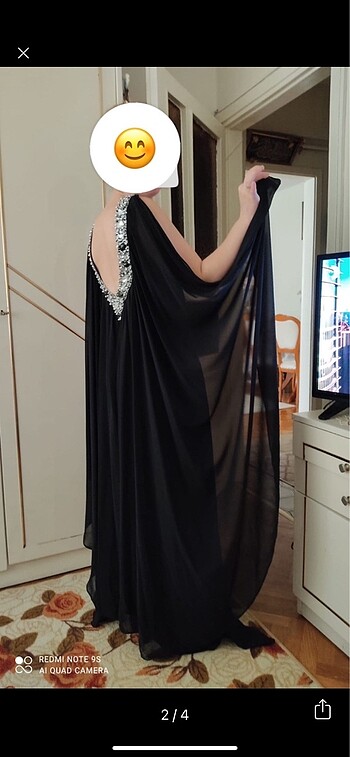 40 Beden Sırtı açık taşlı abiye