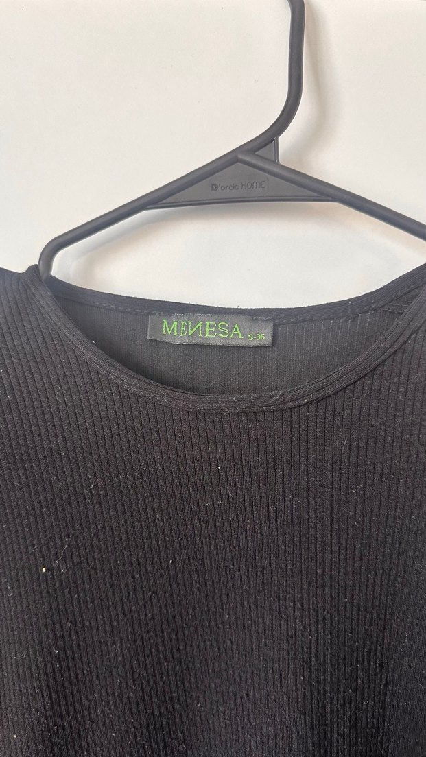 Uzun Kollu Siyah Midi Triko Elbise - Görsel 2