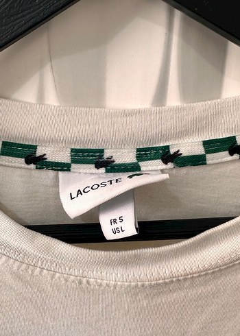 Lacoste Beyaz Pamuklu Oversize Tişört - Görsel 3