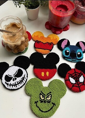 Disney karakterleri punch bardak altlığı
